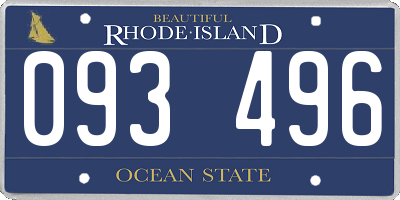 RI license plate 093496