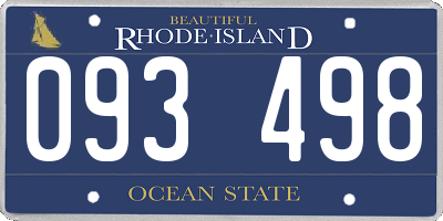 RI license plate 093498