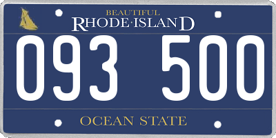 RI license plate 093500