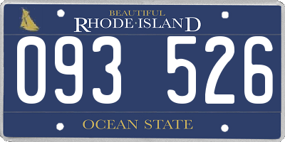 RI license plate 093526