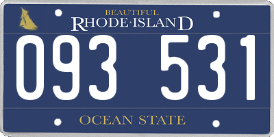 RI license plate 093531