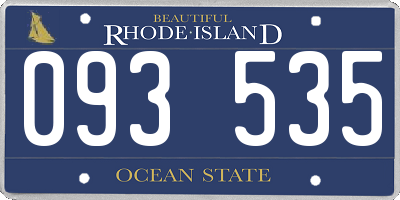 RI license plate 093535
