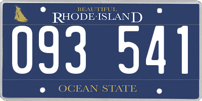RI license plate 093541