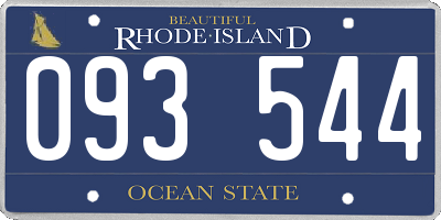 RI license plate 093544