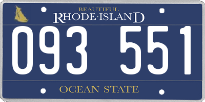 RI license plate 093551