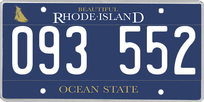 RI license plate 093552
