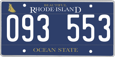 RI license plate 093553