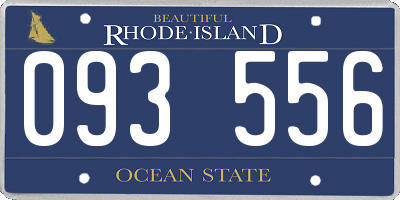 RI license plate 093556