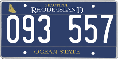 RI license plate 093557