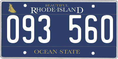RI license plate 093560