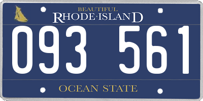 RI license plate 093561