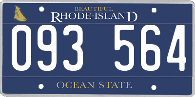 RI license plate 093564