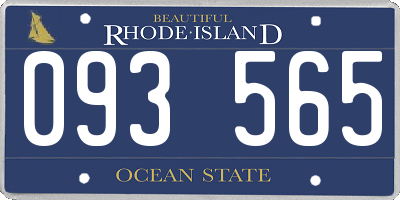 RI license plate 093565