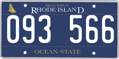 RI license plate 093566