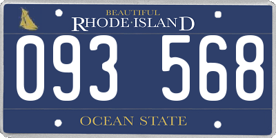 RI license plate 093568