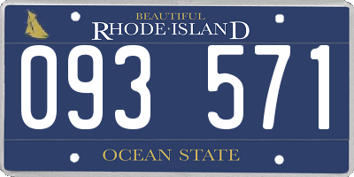RI license plate 093571