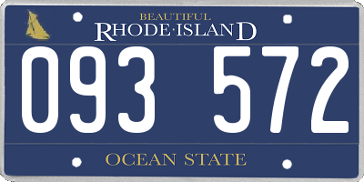 RI license plate 093572