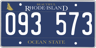 RI license plate 093573