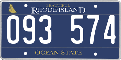 RI license plate 093574