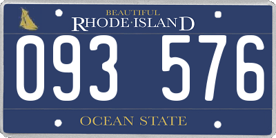 RI license plate 093576