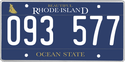 RI license plate 093577