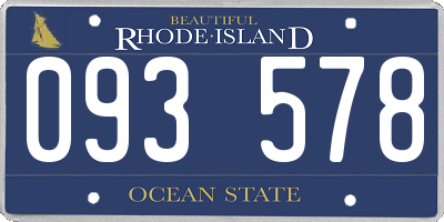 RI license plate 093578