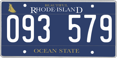 RI license plate 093579