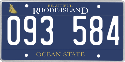 RI license plate 093584