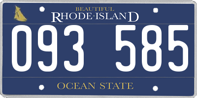 RI license plate 093585