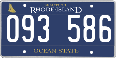 RI license plate 093586
