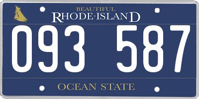 RI license plate 093587