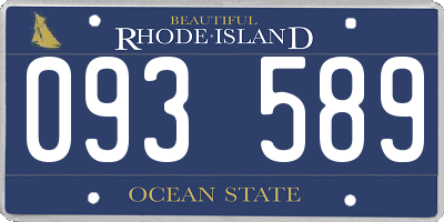 RI license plate 093589