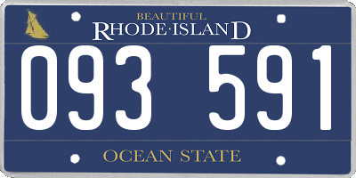 RI license plate 093591