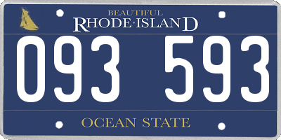 RI license plate 093593