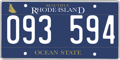 RI license plate 093594