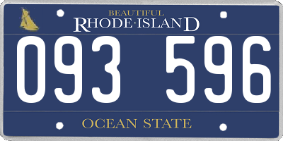 RI license plate 093596
