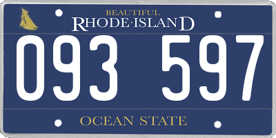 RI license plate 093597