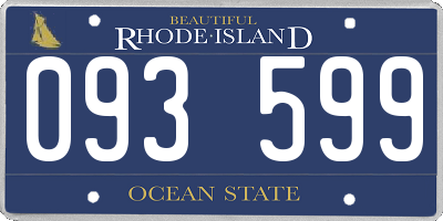 RI license plate 093599