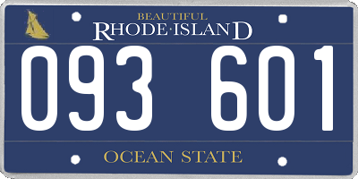 RI license plate 093601