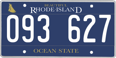 RI license plate 093627