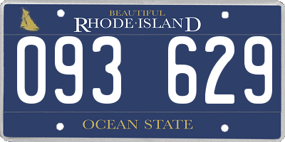 RI license plate 093629