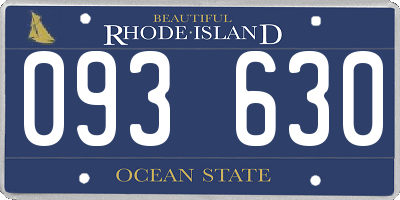 RI license plate 093630