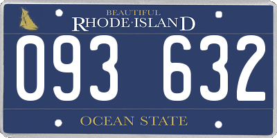 RI license plate 093632