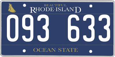 RI license plate 093633