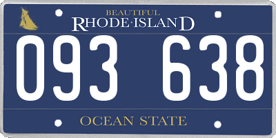 RI license plate 093638