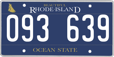 RI license plate 093639