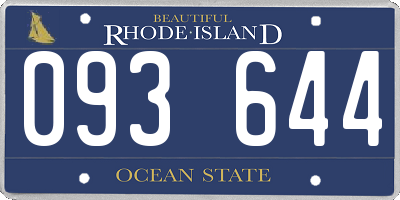 RI license plate 093644