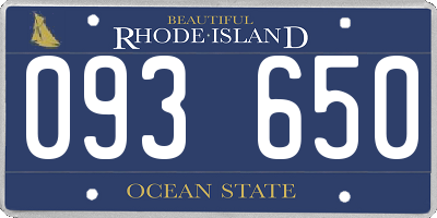 RI license plate 093650