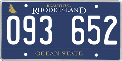 RI license plate 093652
