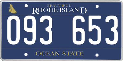 RI license plate 093653